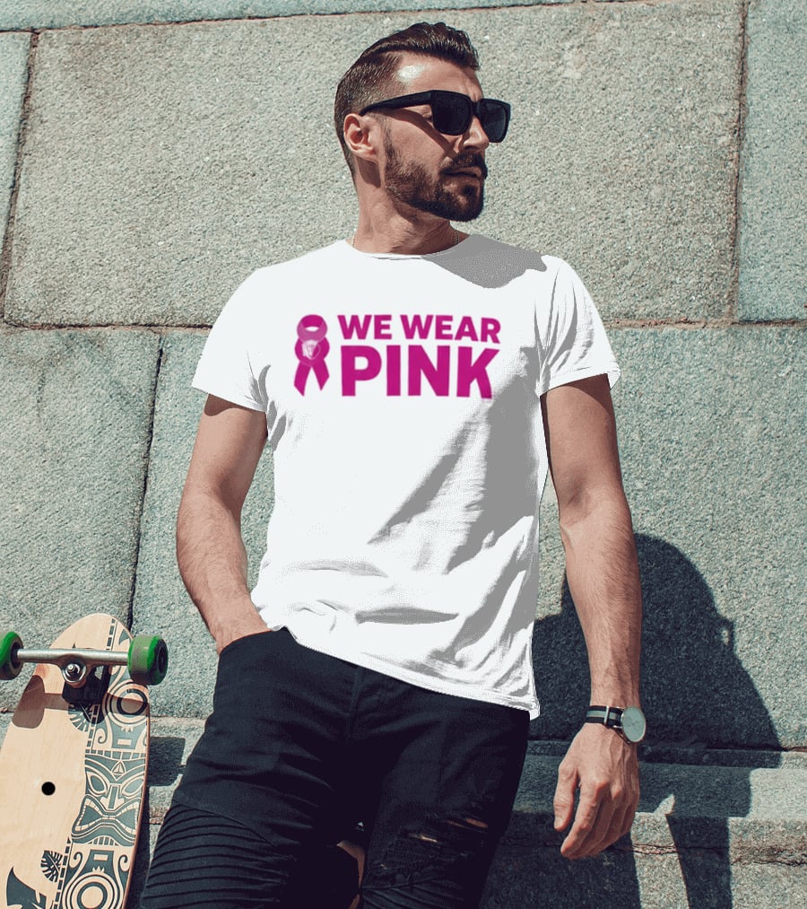 Memphis Grizzlies We Wear Pink Breast Cancer Awareness Support T-Shirt