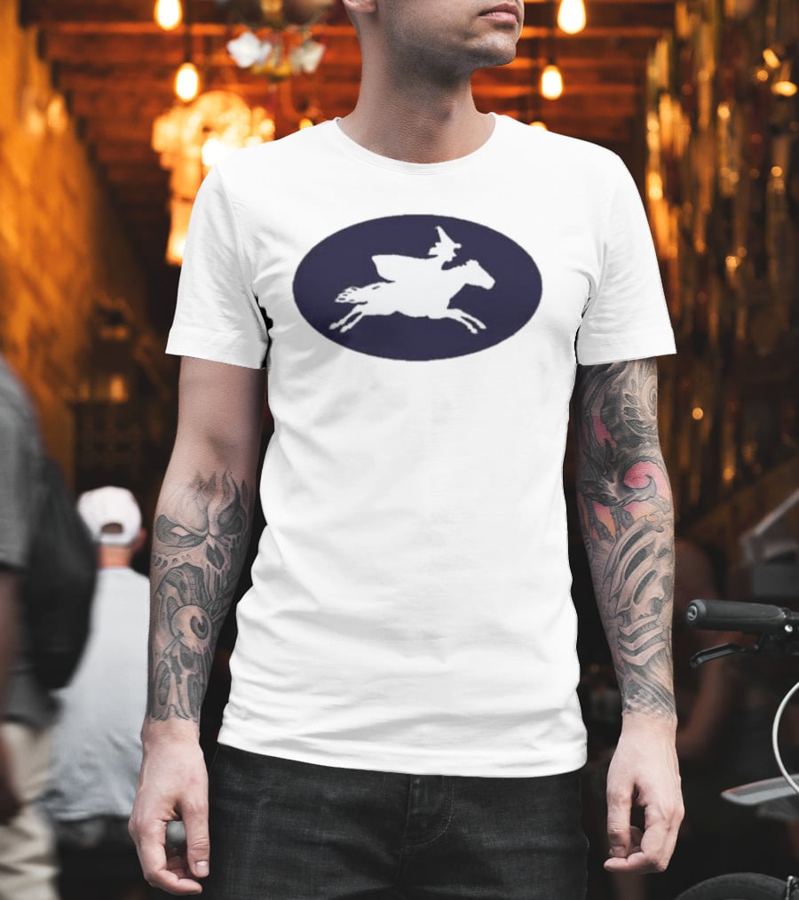 Witch Riding Horse Halloween T-Shirt