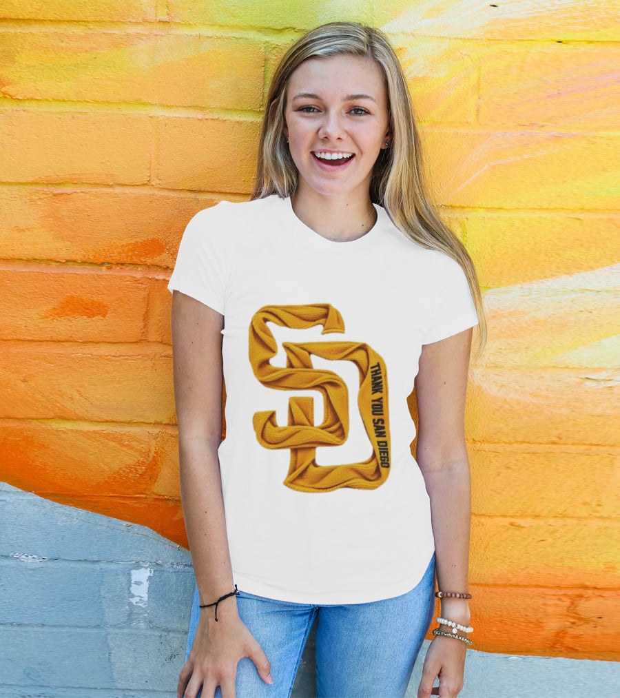 San Diego Padres Thank You San Diego SD Scarf T-Shirt