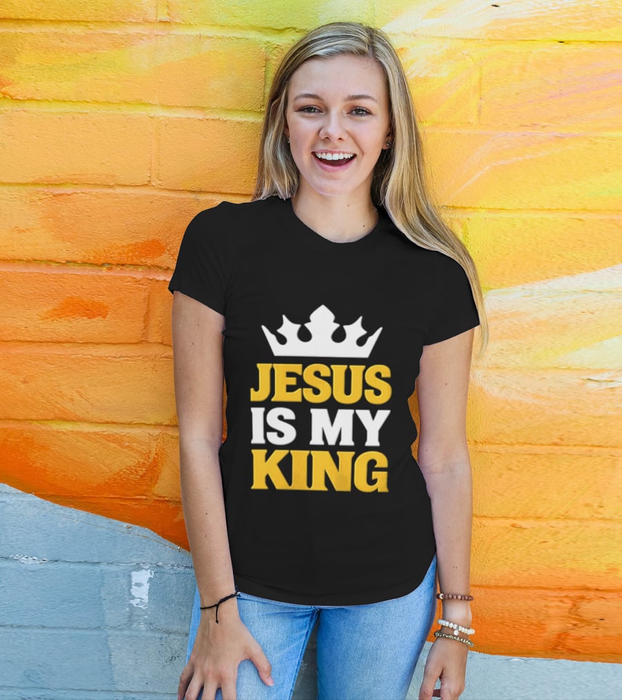 Jesus Is My King White Crown Christian Faith T-Shirt