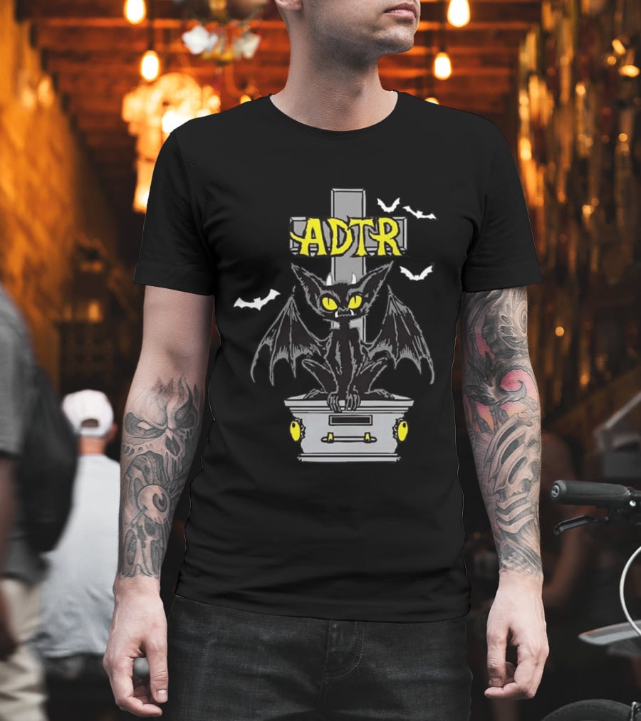 ADTR Halloween 2026 Dead And Buried Gargoyle With Bats T-Shirt