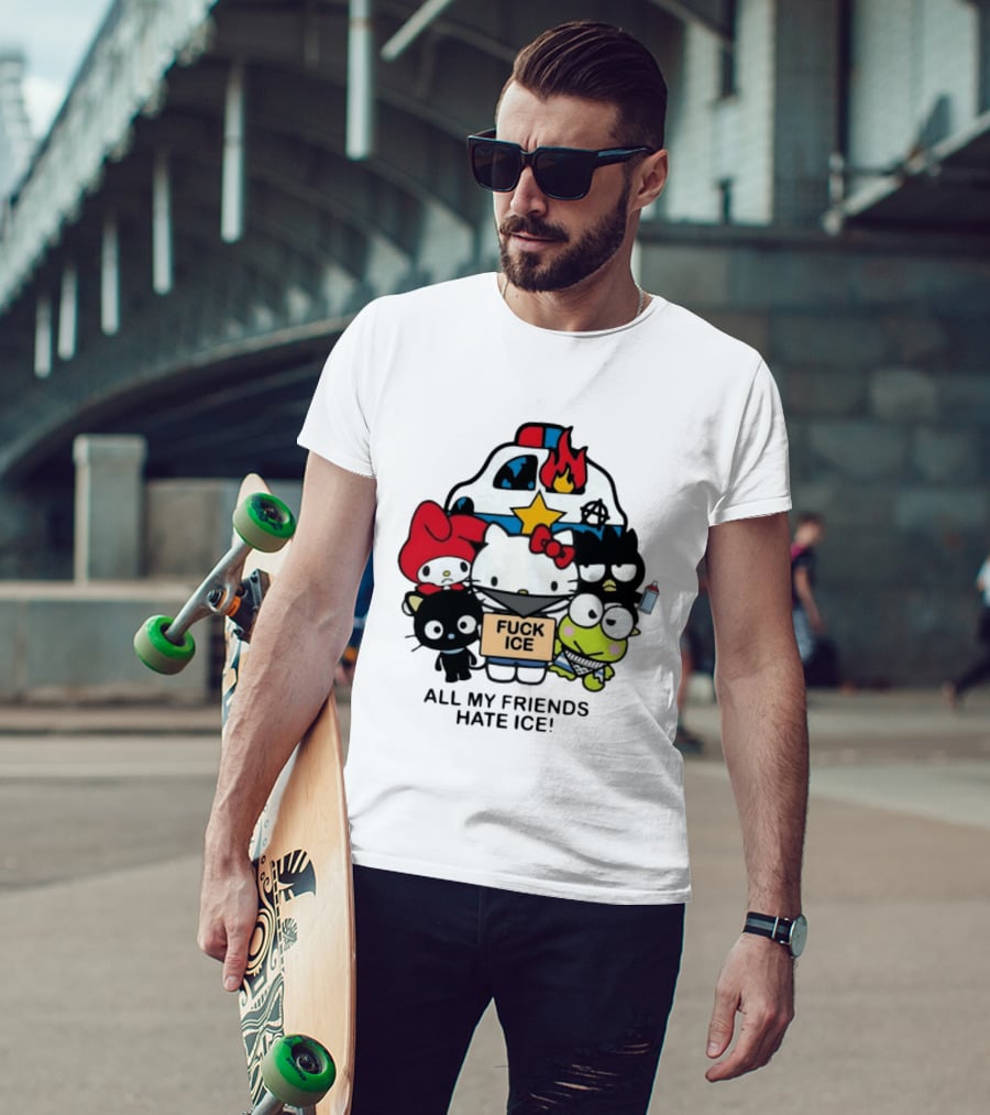 Hello Kitty Fuck Ice All My Friends Hate Ice T-Shirt