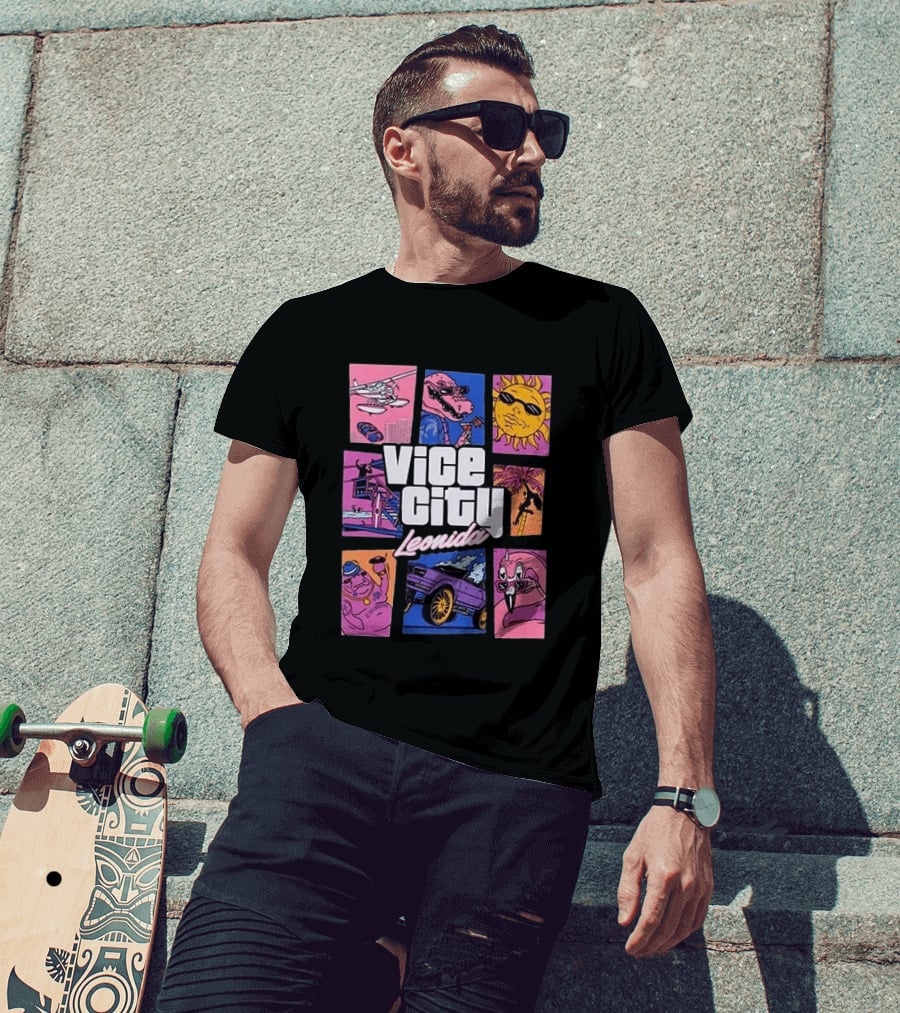 Vice City Leonida Original Black Grand Theft Auto VI Goodtime State T-Shirt