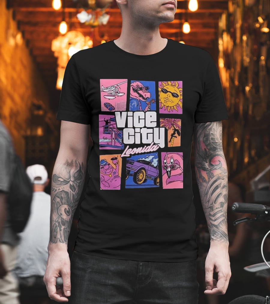 Vice City Leonida Original Black Grand Theft Auto VI Goodtime State T-Shirt