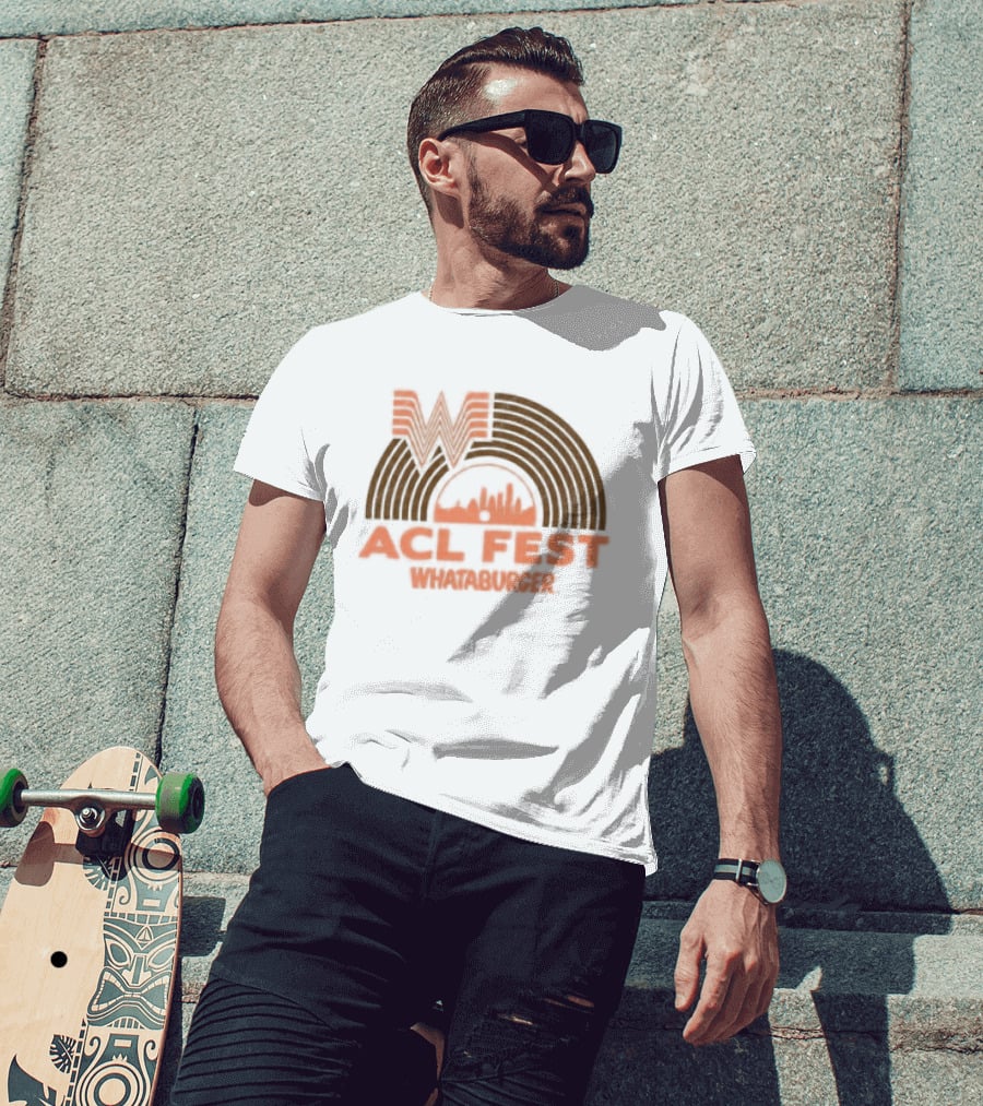 ACL Fest Whataburger Collaboration With Austin City Limits Music Festival Record T-Shirt