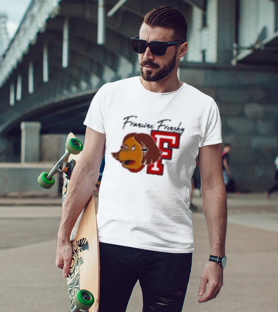Francine Frensky F Arthur Cartoon Character Face Animation T-Shirt