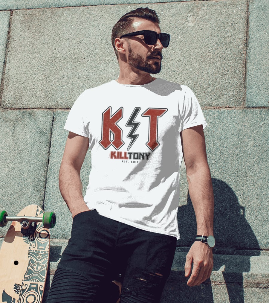 Kill Tony KT Est 2013 Lightning Bolt Logo Red Black T-Shirt