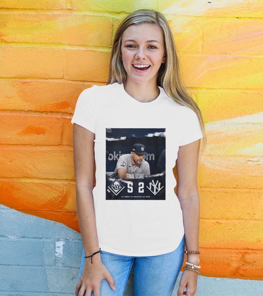 Final Score Tampa Bay Rays 5 New York Yankees 2 ALDS T-Shirt