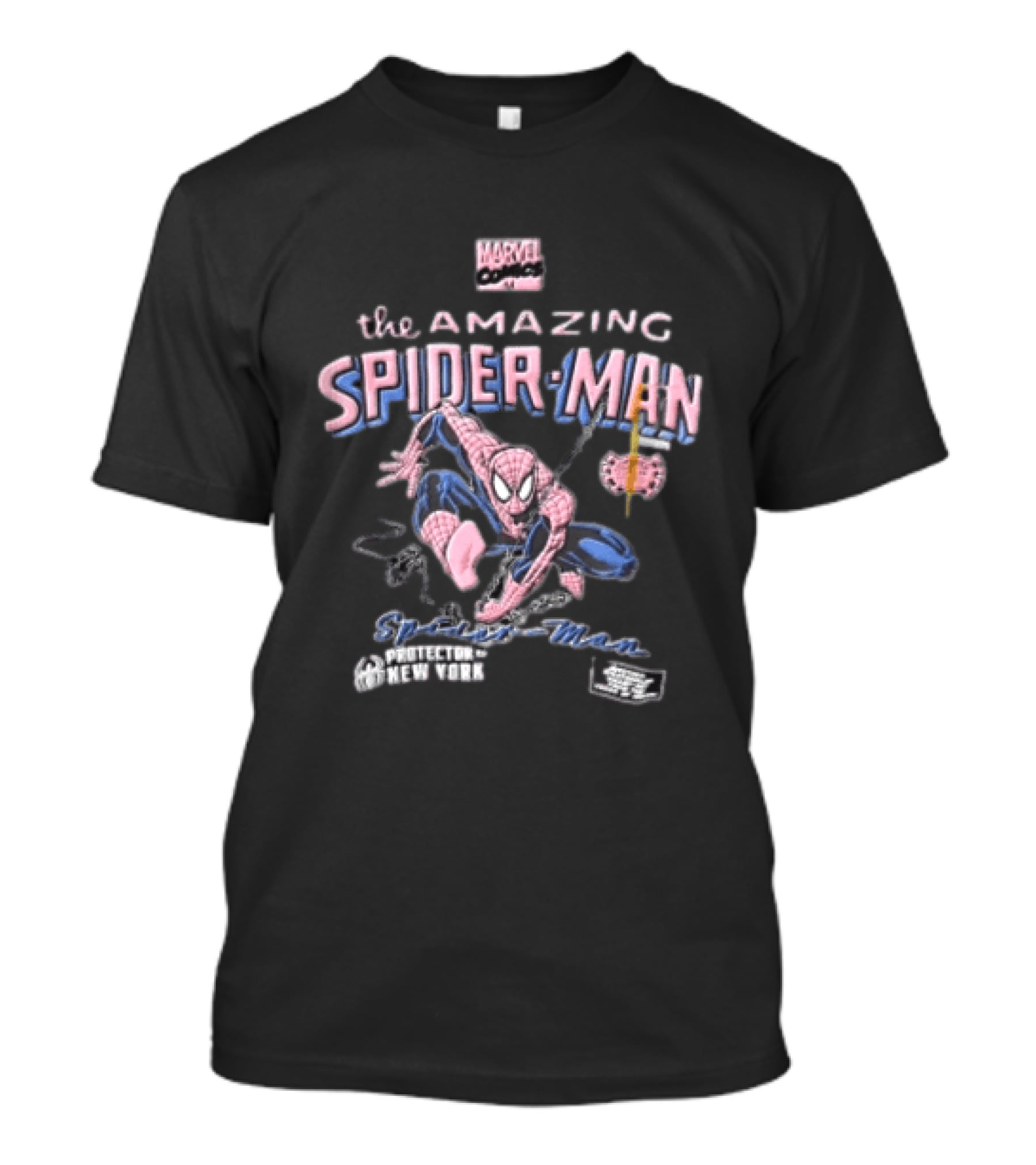 Marvel Comics The Amazing Spider Man Protector Of New York Swinging Action Adventure T-Shirt