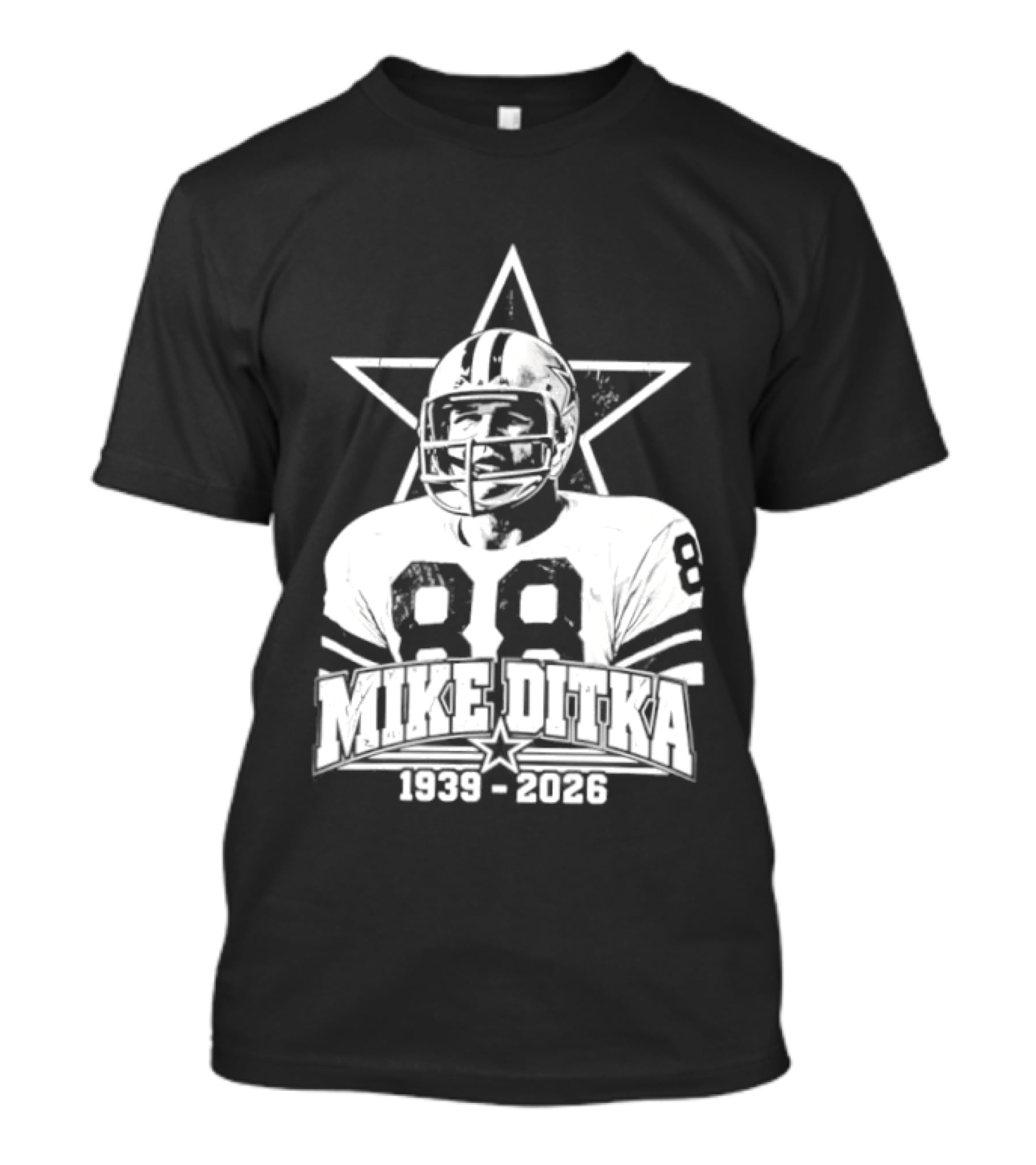 Dallas Cowboys Mike Ditka 1939 2026 Football Legend Star T-Shirt