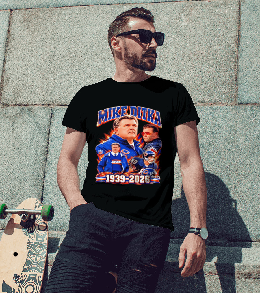 Mike Ditka Chicago Bears NFL Coach Legacy 1939 2026 T-Shirt