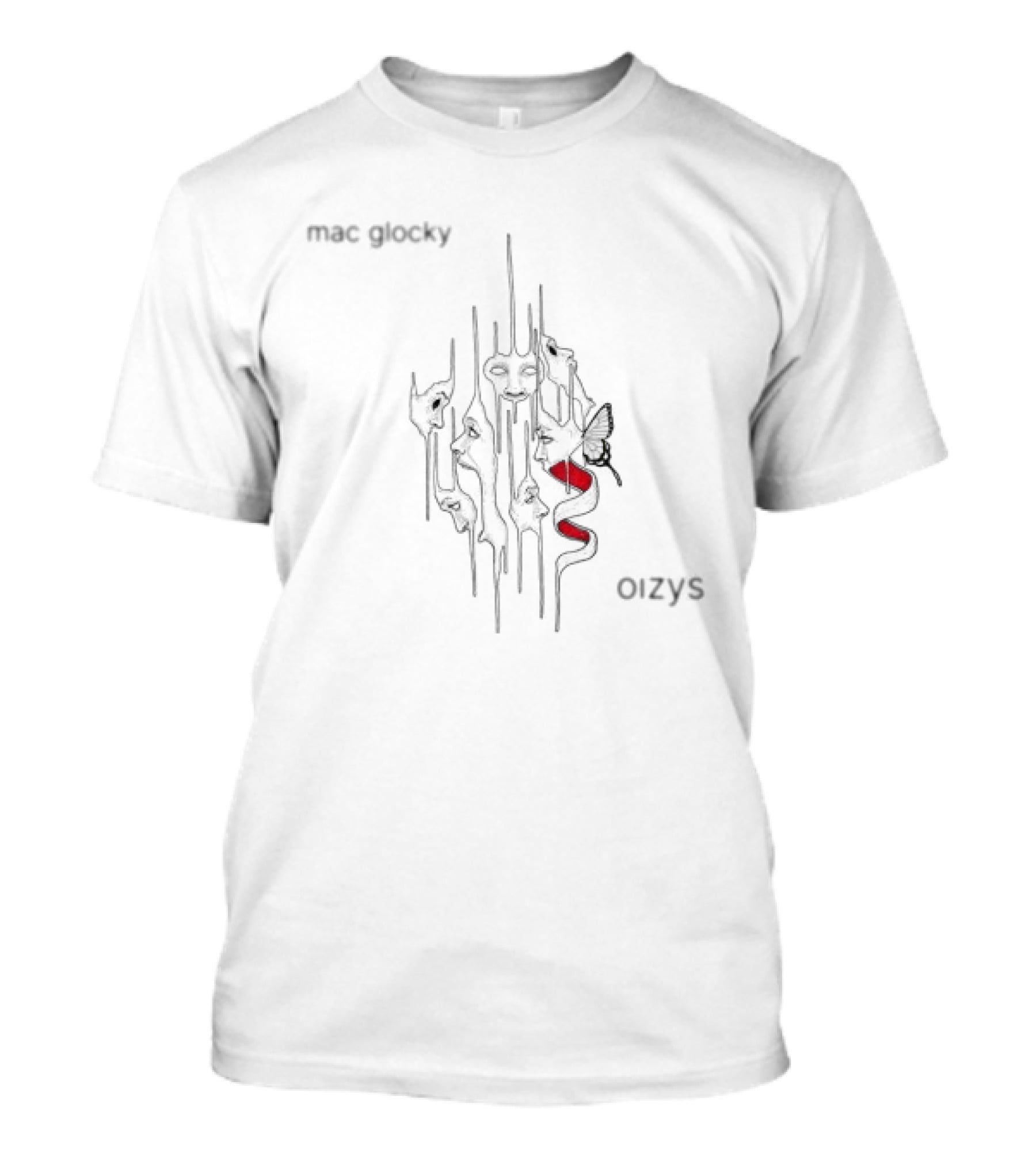 Mac Glocky Oizys Snake And Butterfly T-Shirt
