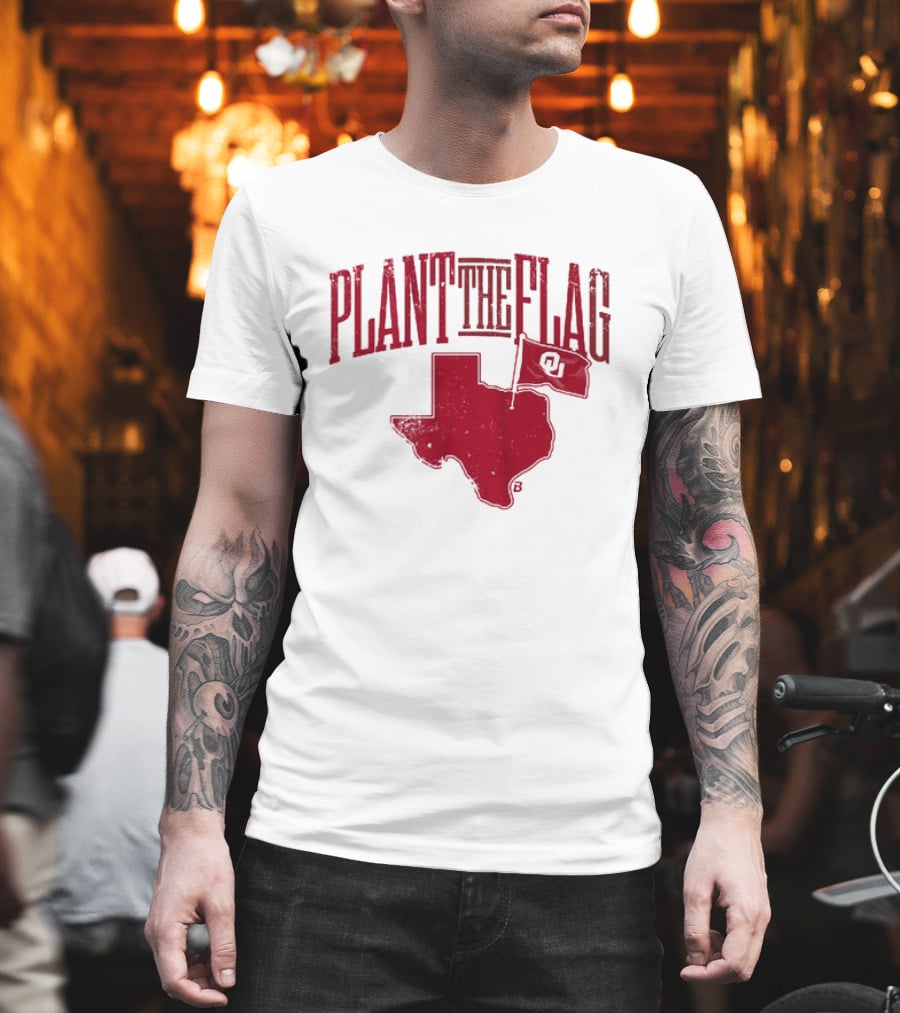 Oklahoma Sooners Football Plant The Flag OU Texas Rivalry T-Shirt
