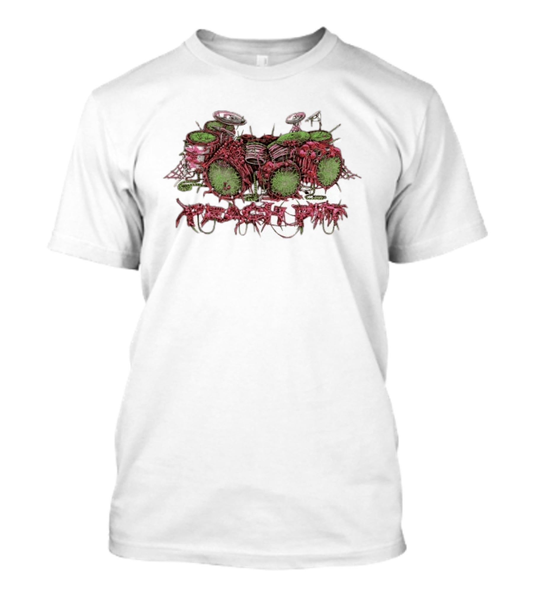 Peach Pit Meat Drums Drumming Kit Artful Display T-Shirt