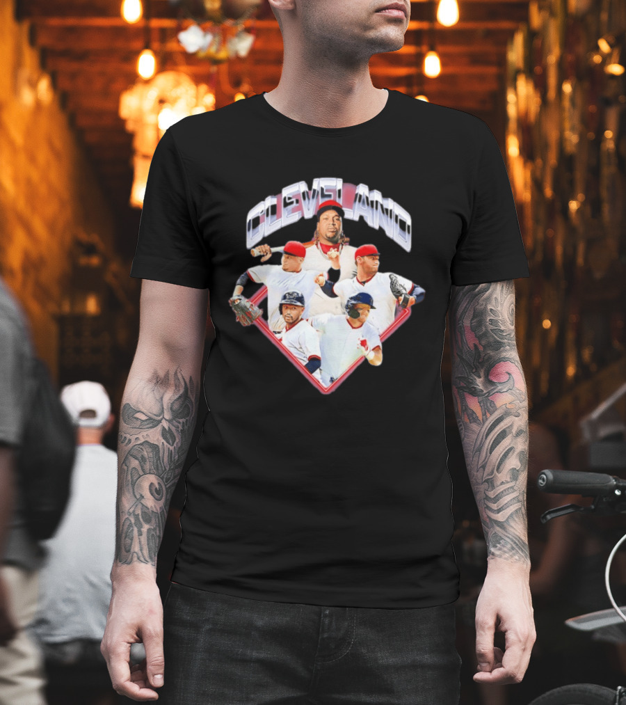 Cleveland Guardians MLB 2026 Diamond Stars Collage T-Shirt