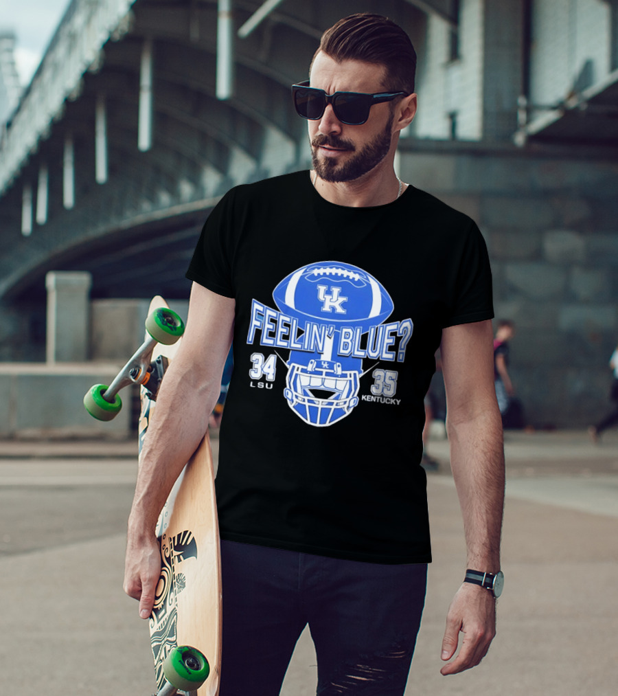 Kentucky Wildcats Football Feelin' Blue 35 34 LSU 2026 T-Shirt