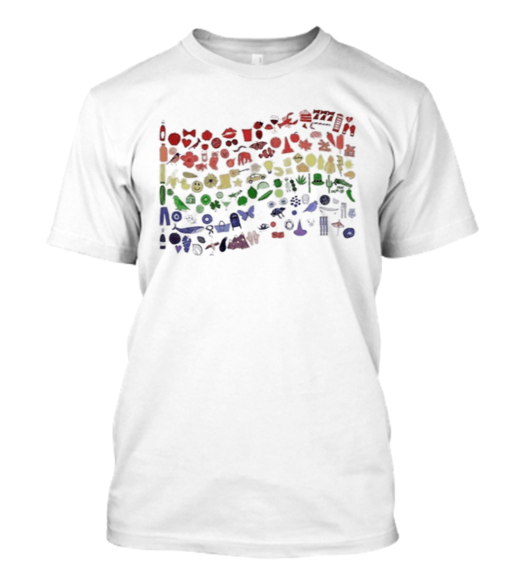 Pride Flag Made From Toys And Objects Multicolor Rainbow T-Shirt
