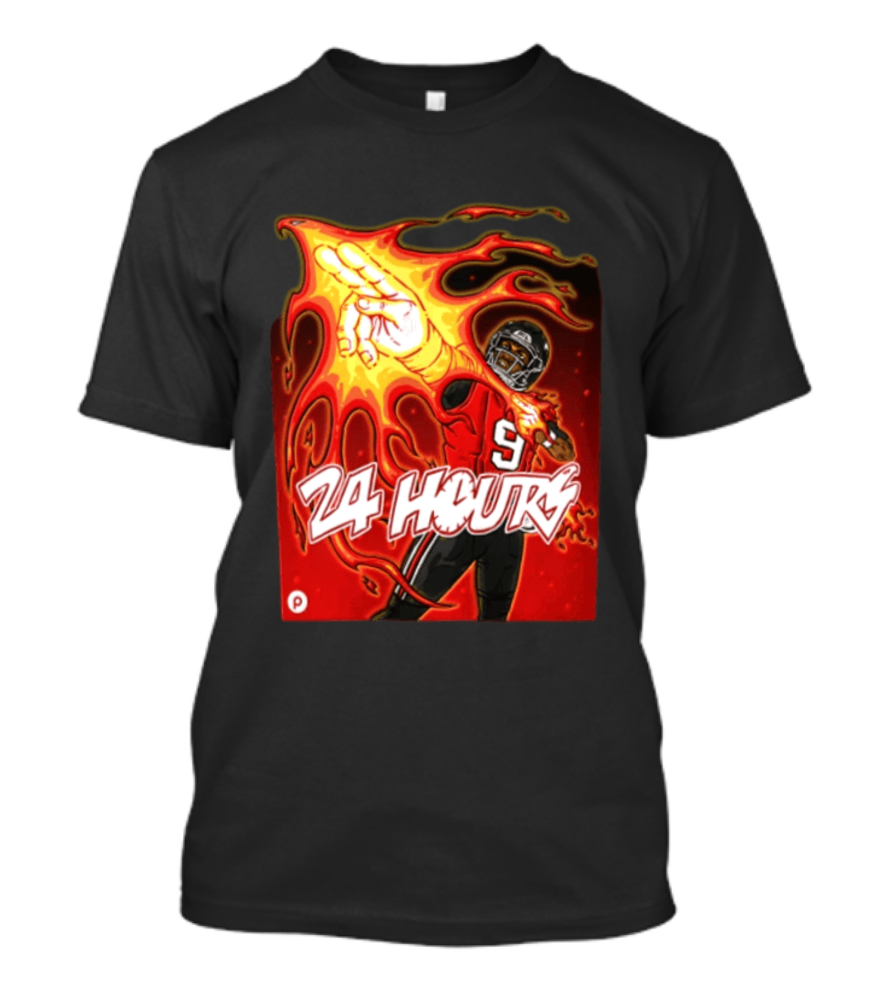 24 Hours Michael Penix Jr Atlanta Falcons NCAA Football 9 Flame T-Shirt