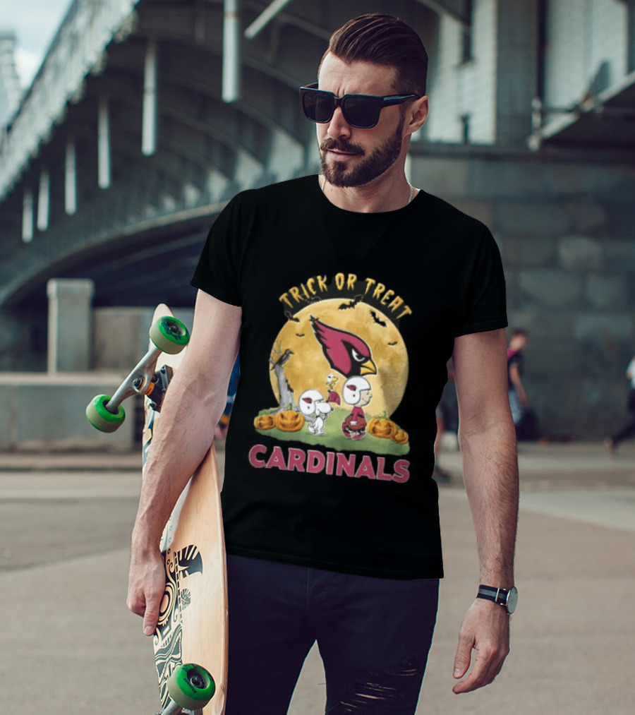 Trick Or Treat Arizona Cardinals Peanuts Halloween T-Shirt