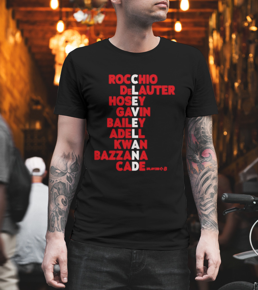 Cleveland Baseball Names Rocchio DeLauter Hosey Gavin Bailey Adell Kwan Bazzana Cade 2026 T-Shirt