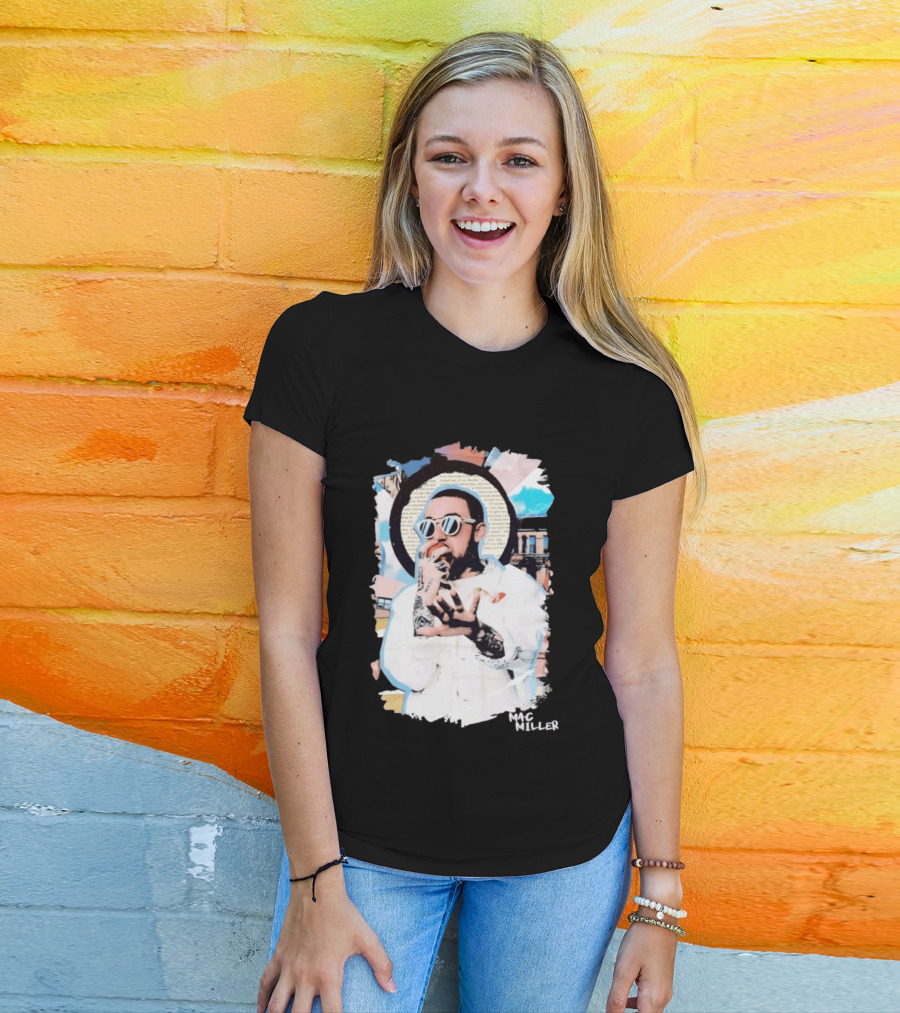 Mac Miller Collage Hip Hop Rap Music Artist Style Fan Merchandise T-Shirt