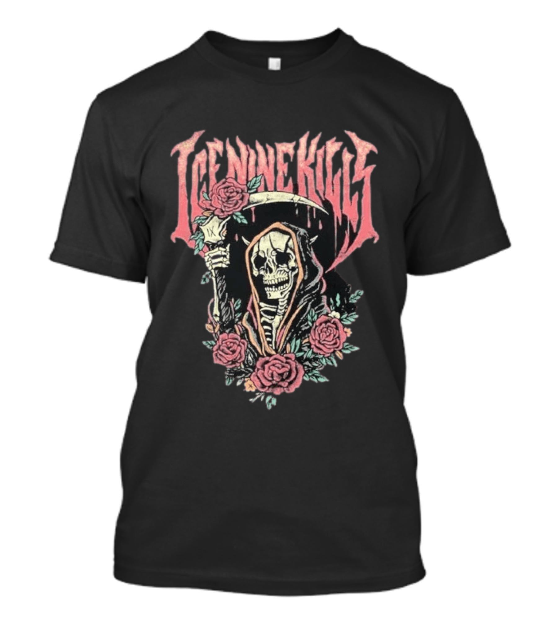 Ice Nine Kills Grim Reaper With Roses Tattoo T-Shirt