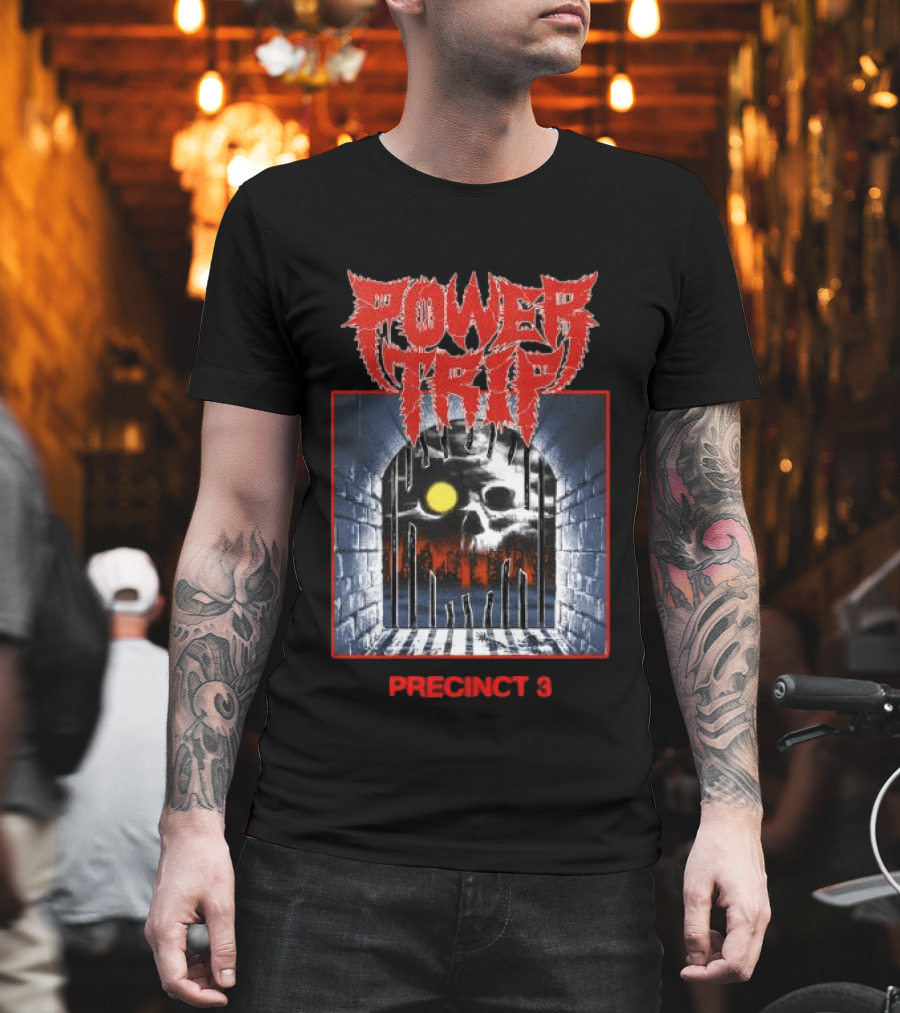 Power Trip Precinct 3 Skull Moon Cave T-Shirt