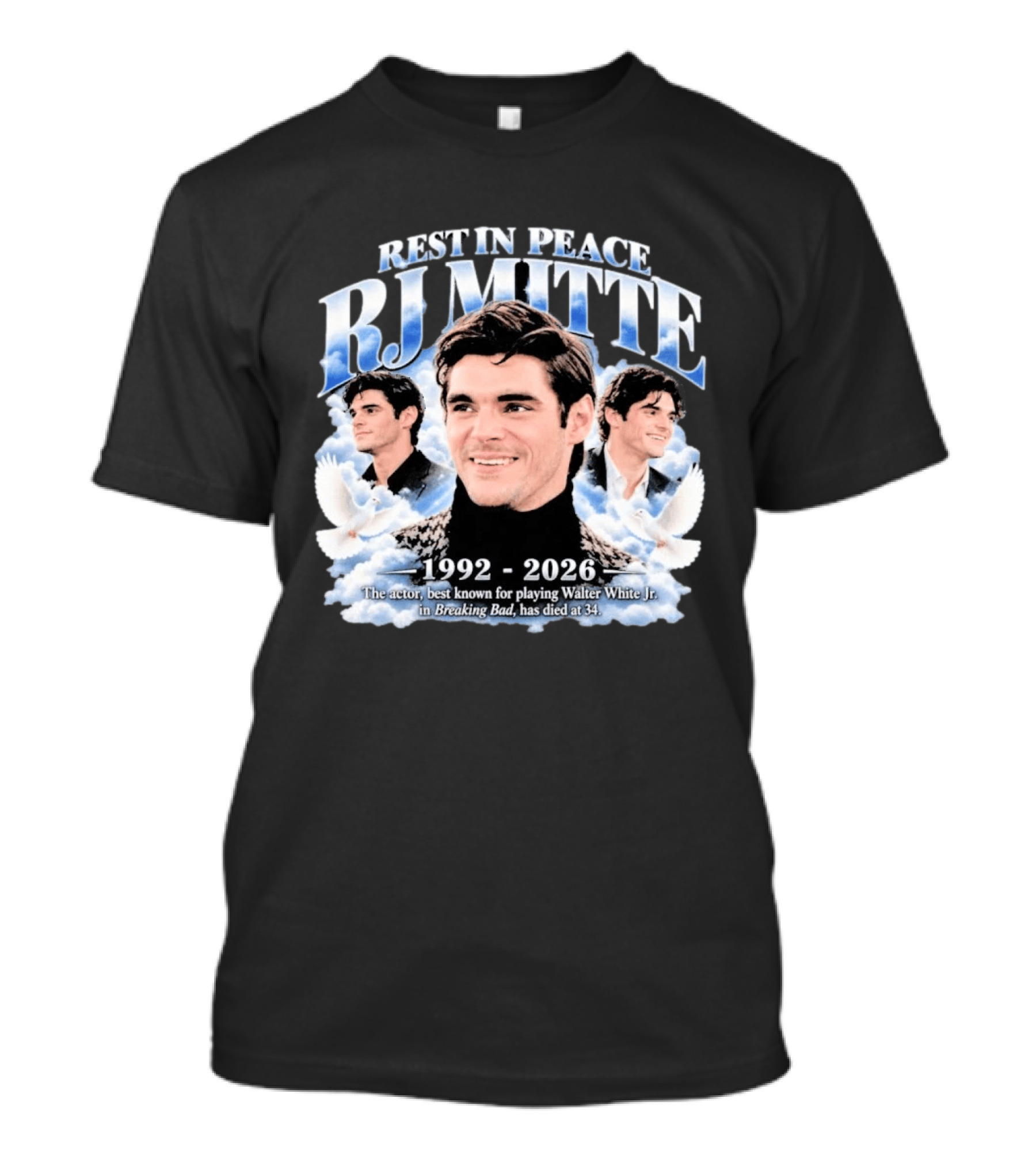 Rest In Peace RJ Mitte 1992 2026 Walter White Jr Breaking Bad T-Shirt