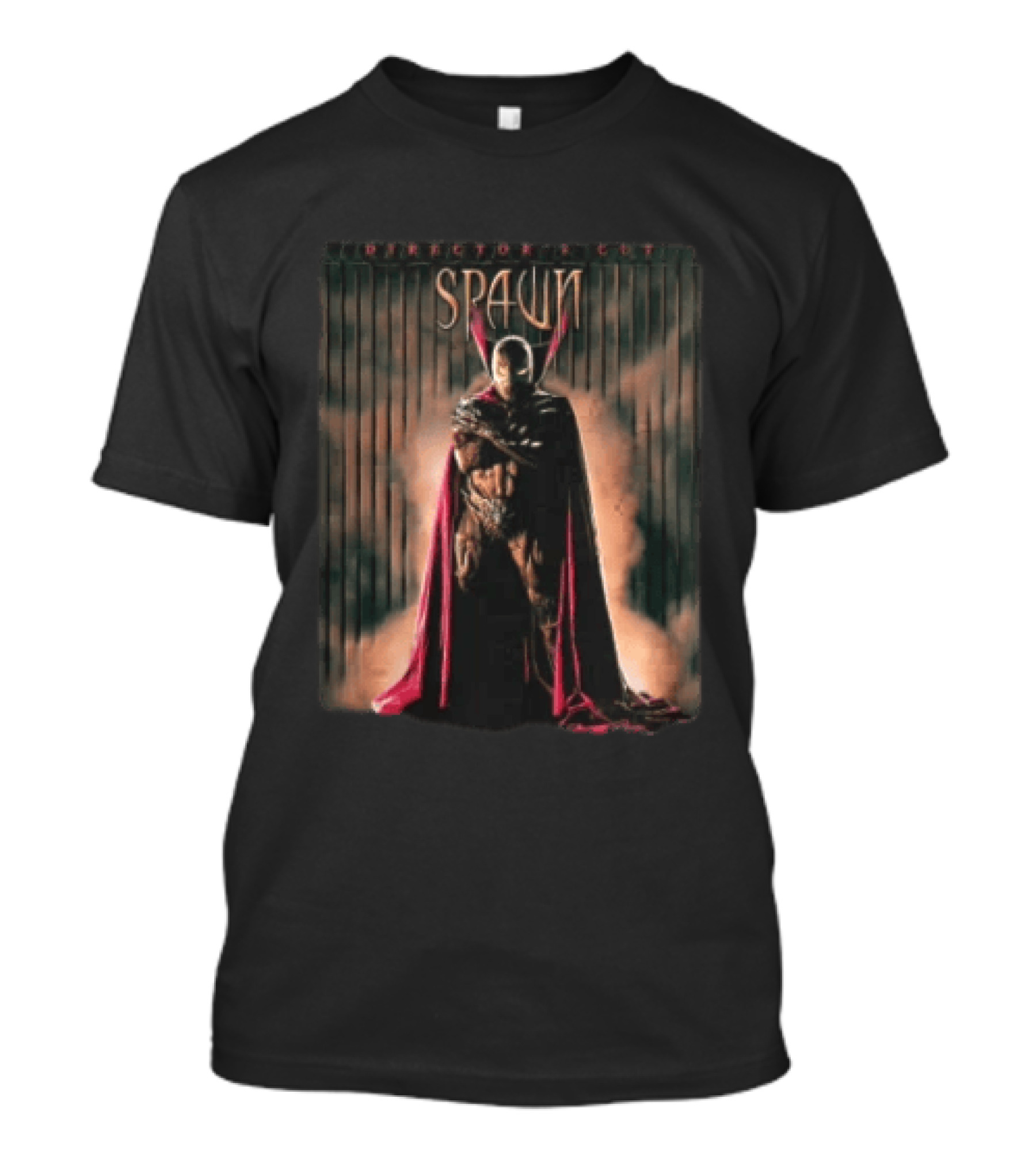 Spawn Directors Cut Masked Superhero Cape Standing Fence T-Shirt