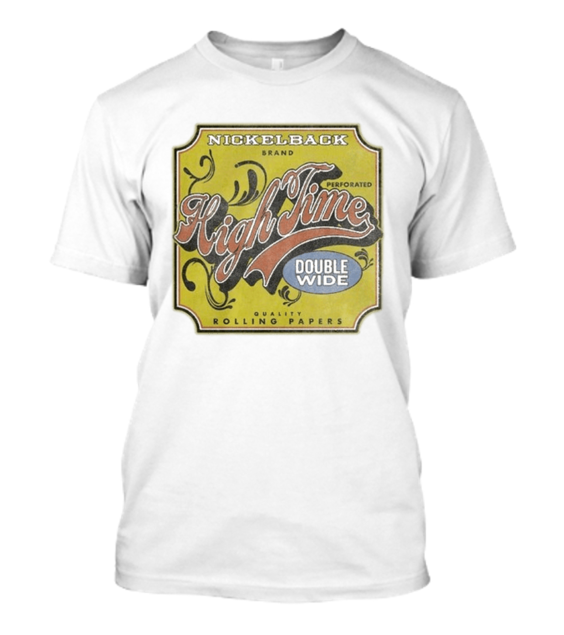 Nickelback Brand High Time Perforated Double Wide Rolling Papers T-Shirt