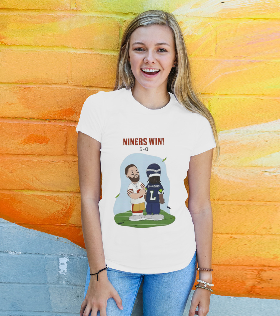 Niners Win 5 0 Bh Pigeons San Francisco 49ers Football T-Shirt