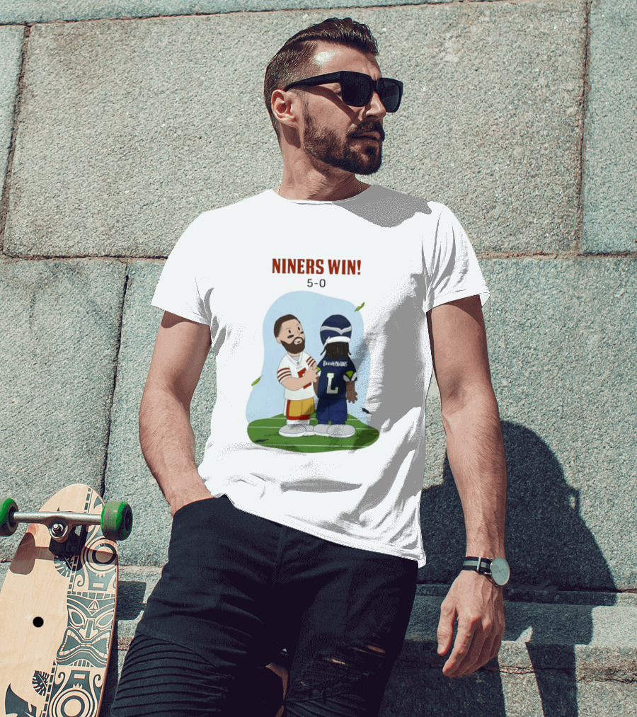 Niners Win 5 0 Bh Pigeons San Francisco 49ers Football T-Shirt