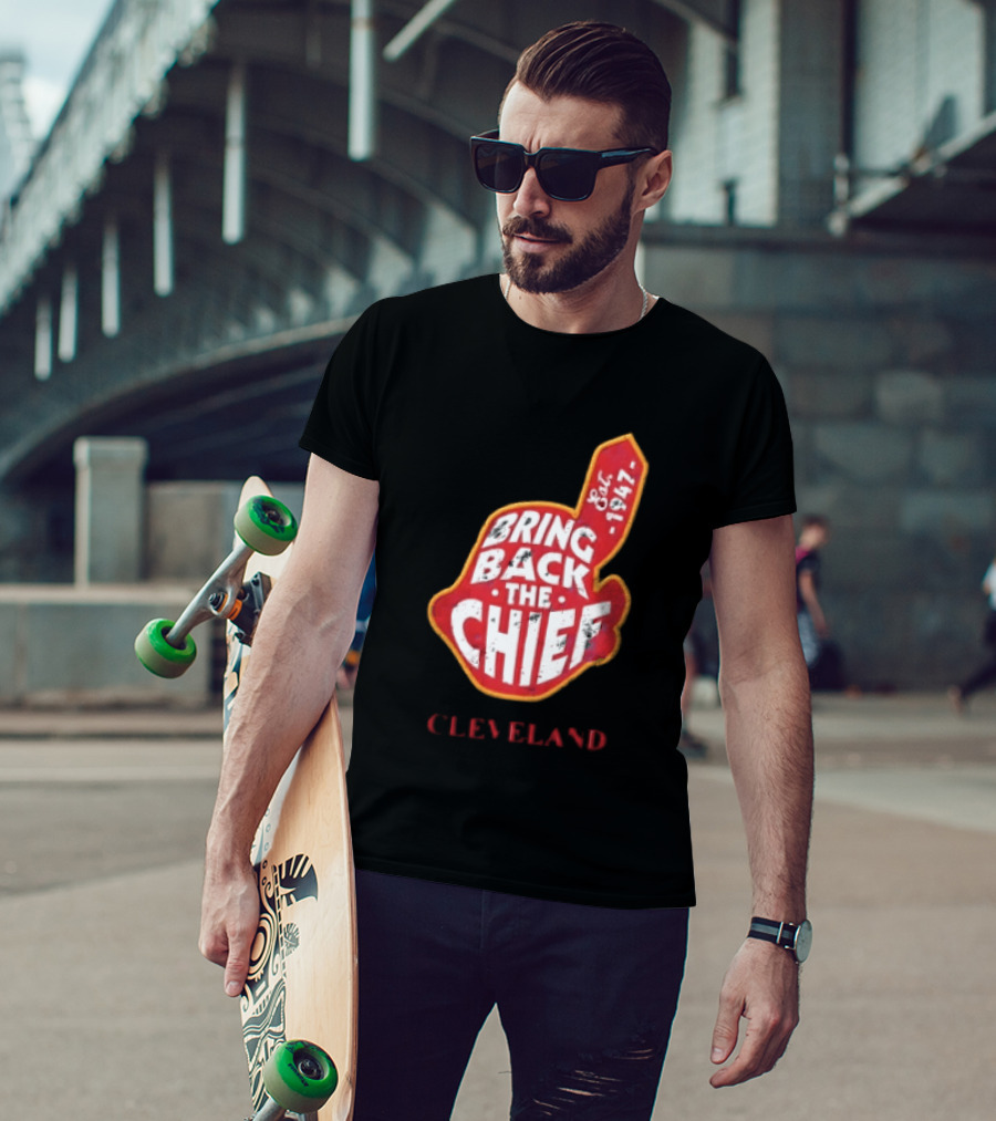 Bring Back The Chief Est. 1947 Foam Finger Red Yellow Cleveland T-Shirt
