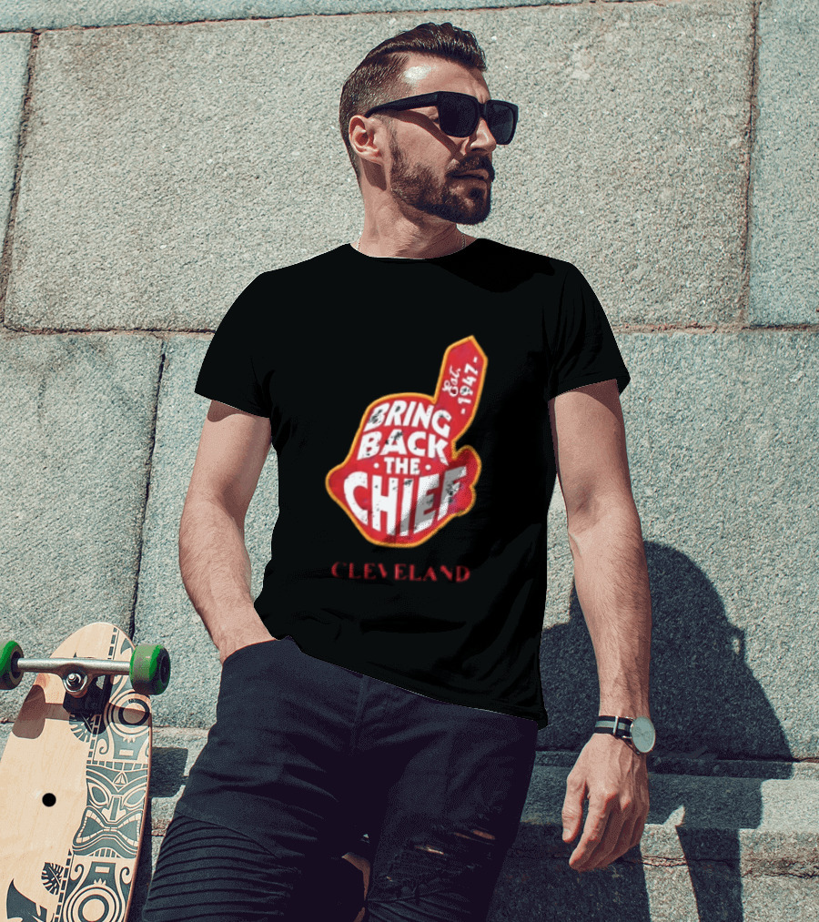 Bring Back The Chief Est. 1947 Foam Finger Red Yellow Cleveland T-Shirt