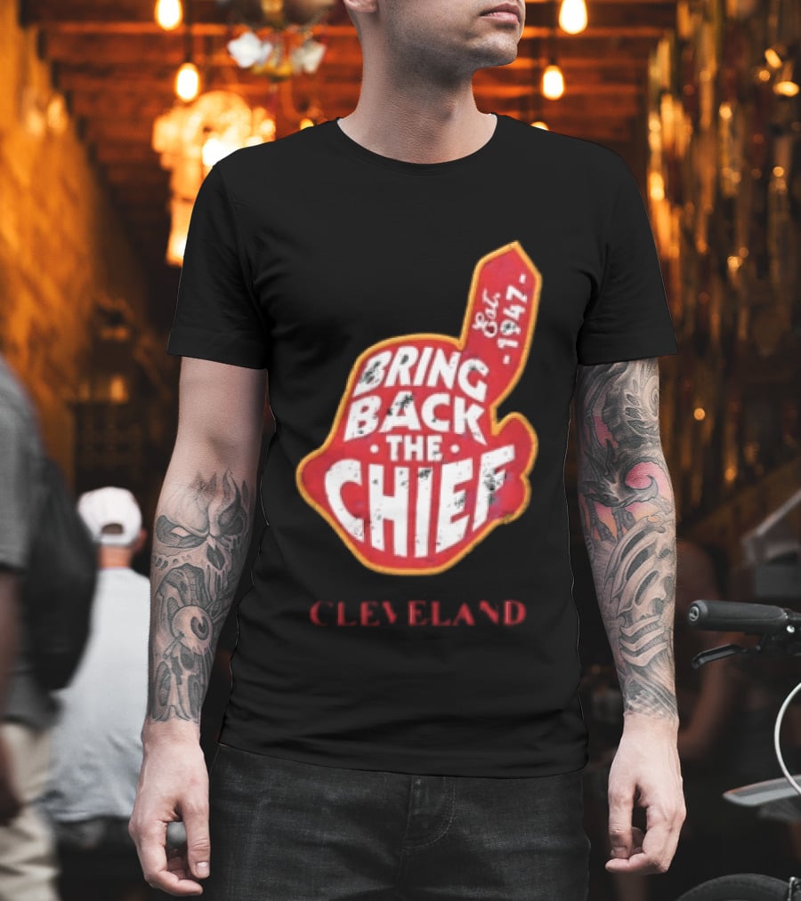 Bring Back The Chief Est. 1947 Foam Finger Red Yellow Cleveland T-Shirt