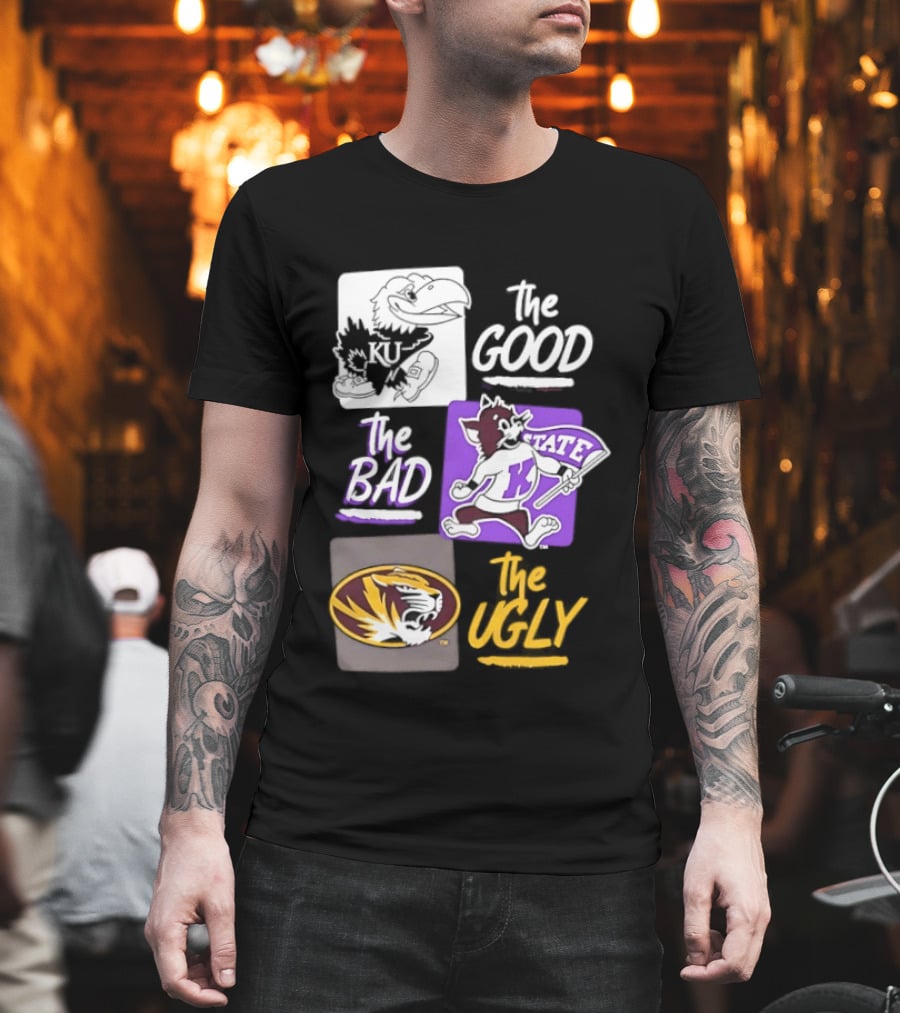 Kansas Jayhawks Wildcats Tigers The Good The Bad The Ugly T-Shirt
