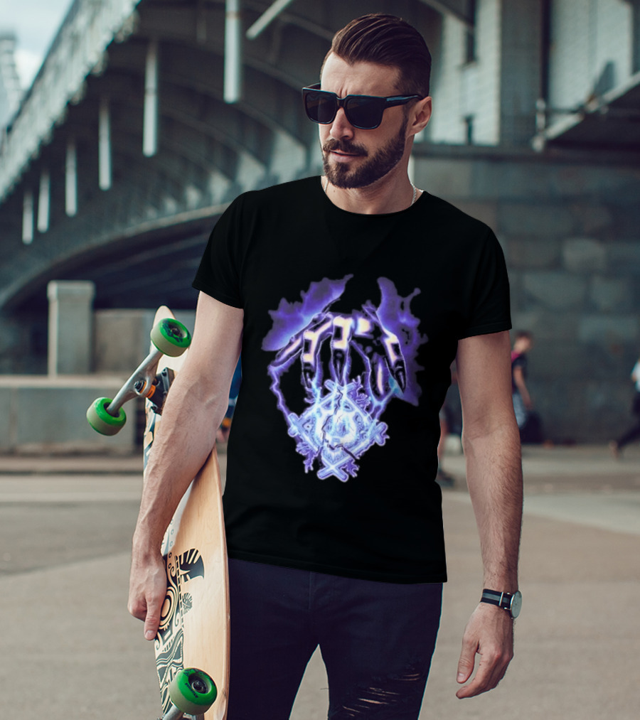 Hollowsquad La Grim Electric Lightning Skull And Claws T-Shirt