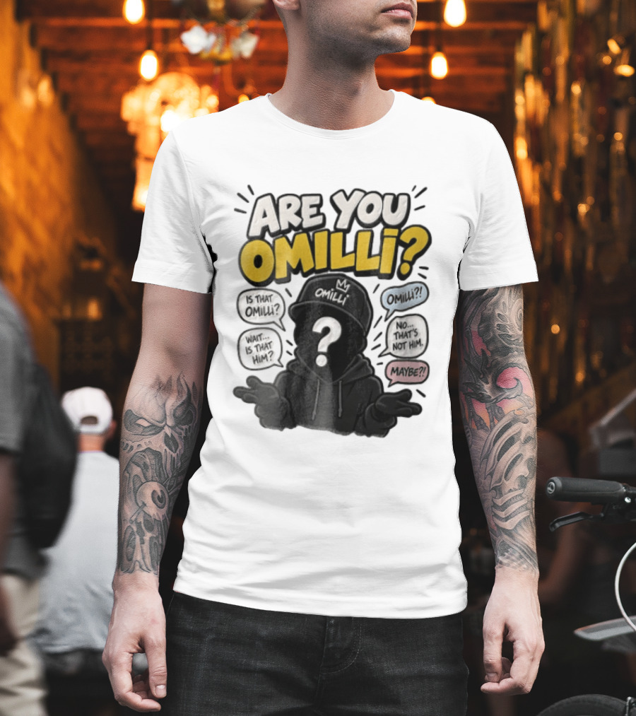 Are You Omilli Mystery Creator Streamer Iconic Question Marks And Quotes T-Shirt