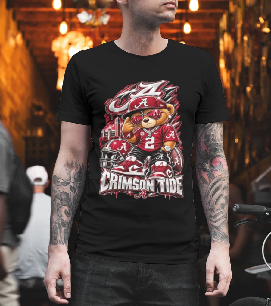 Crimson Tide Alabama Bear Football NCAA Sporting Powerhouse T-Shirt