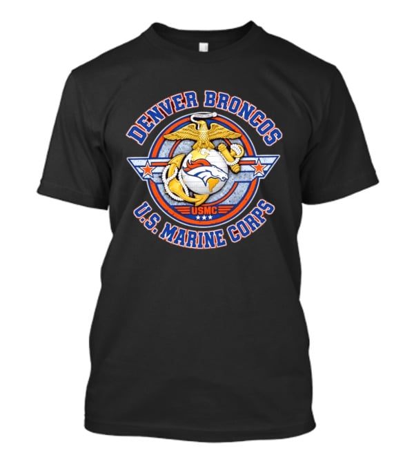 Denver Broncos US Marine Corps Semper Fidelis USMC T-Shirt