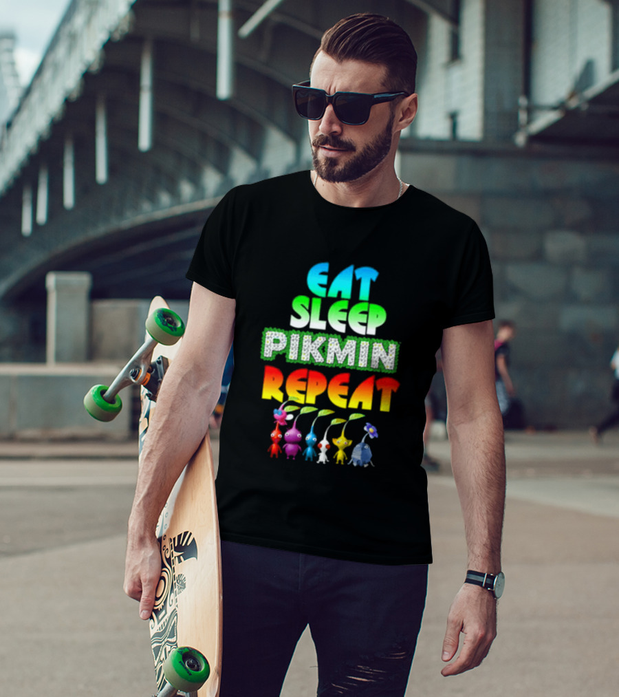 Eat Sleep Pikmin Repeat Game Lover T-Shirt