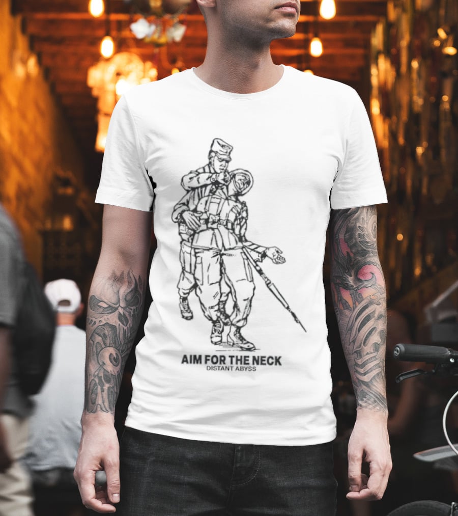 Aim For The Neck Distant Abyss Tactical Soldier T-Shirt