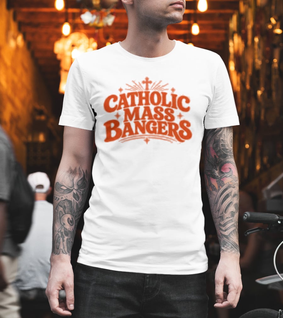 Catholic Mass Bangers Tracklist Iconic Worship Collection T-Shirt