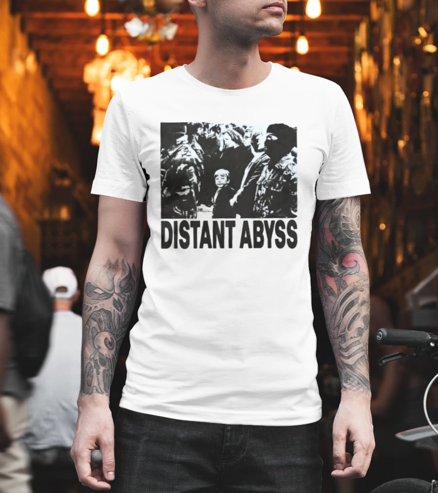 Distant Abyss Protest Conflict Military Scene T-Shirt