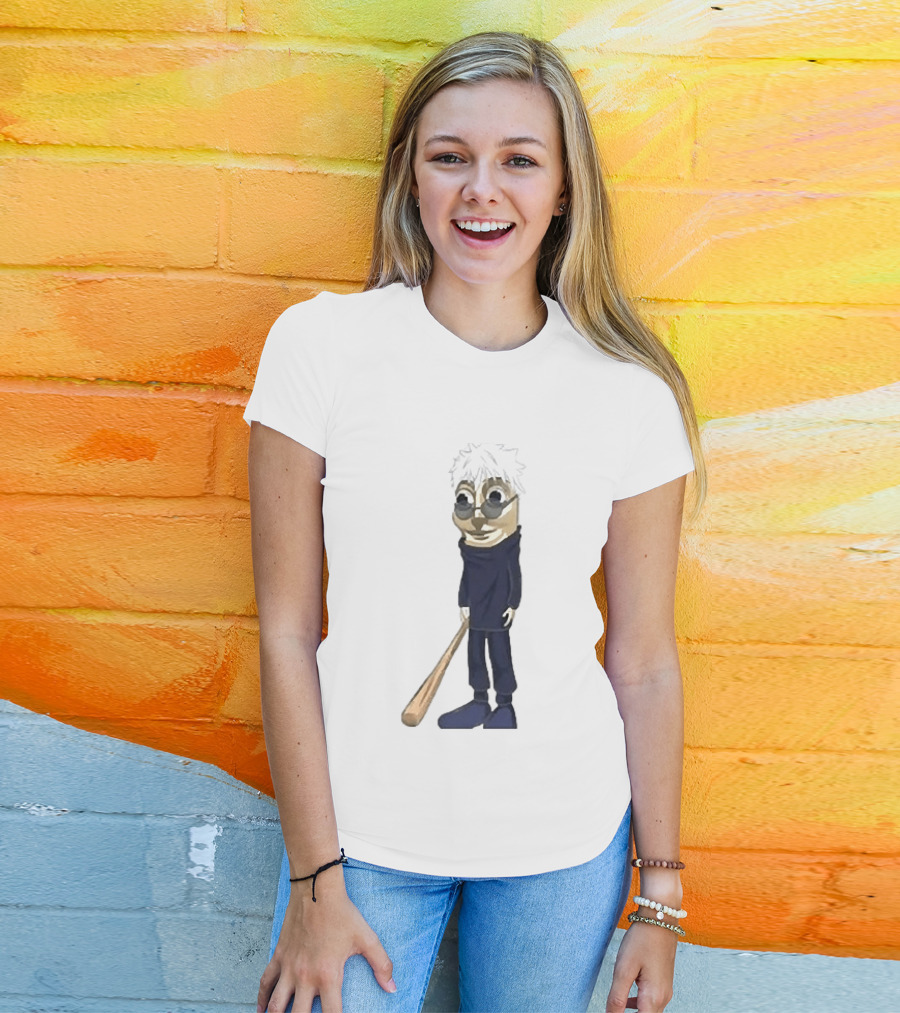 Gojo Satoru Crossover Tung Tung Tung Sahur Character Fusion T-Shirt