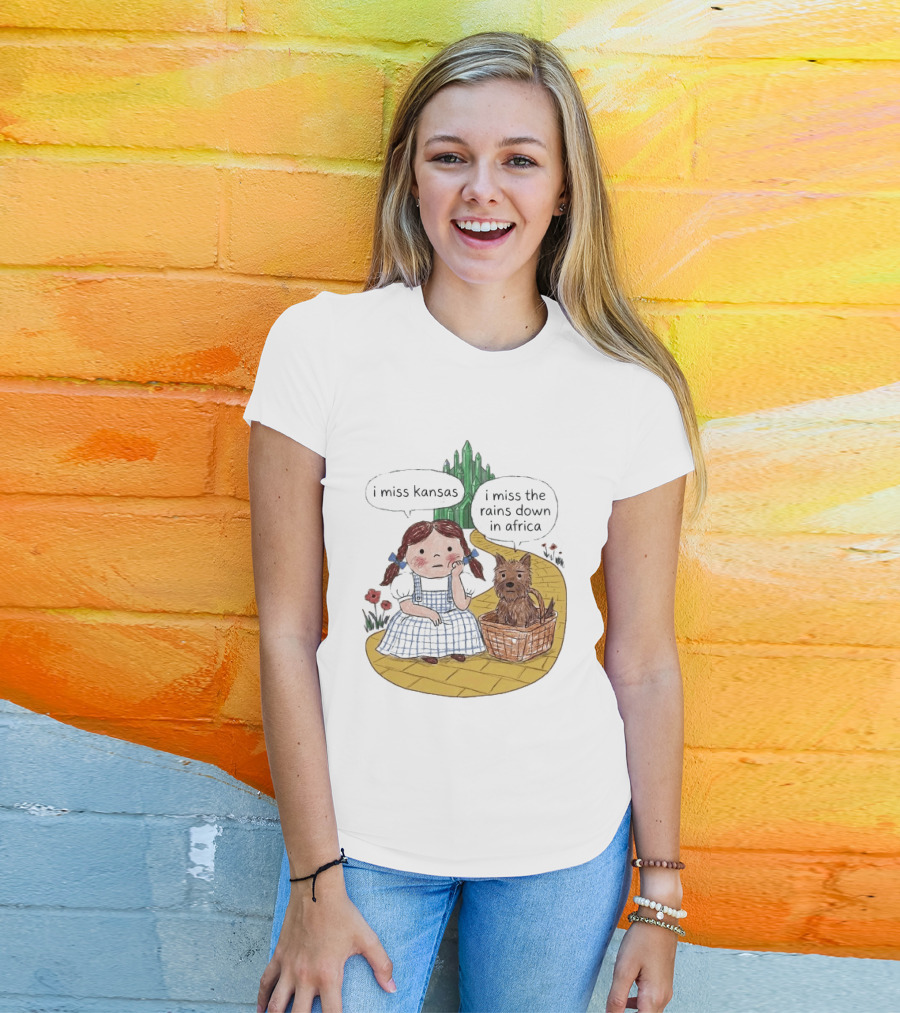 I Miss Kansas I Miss The Rains Down In Africa Toto Wizard Of Oz Mashup T-Shirt