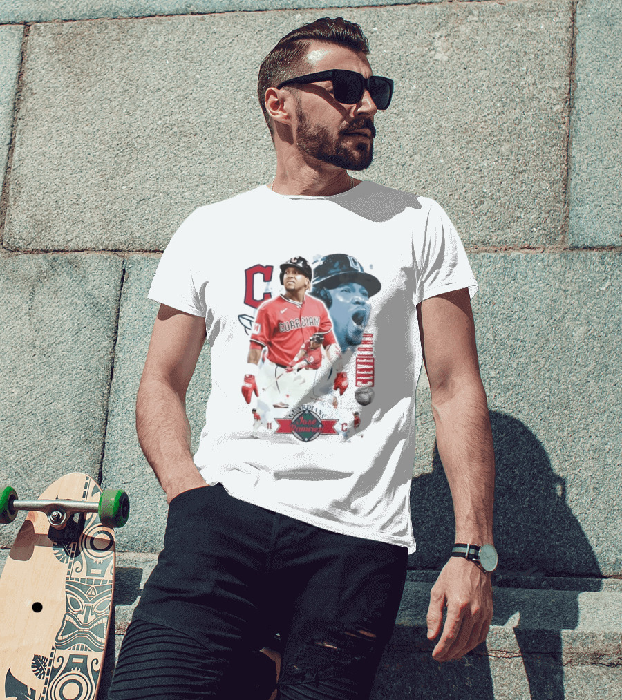 Cleveland Guardians José Ramírez 11 Collage Baseball T-Shirt