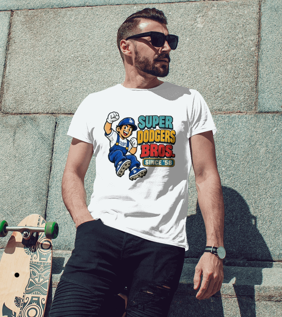 Los Angeles Dodgers Super Bros Since '58 T-Shirt