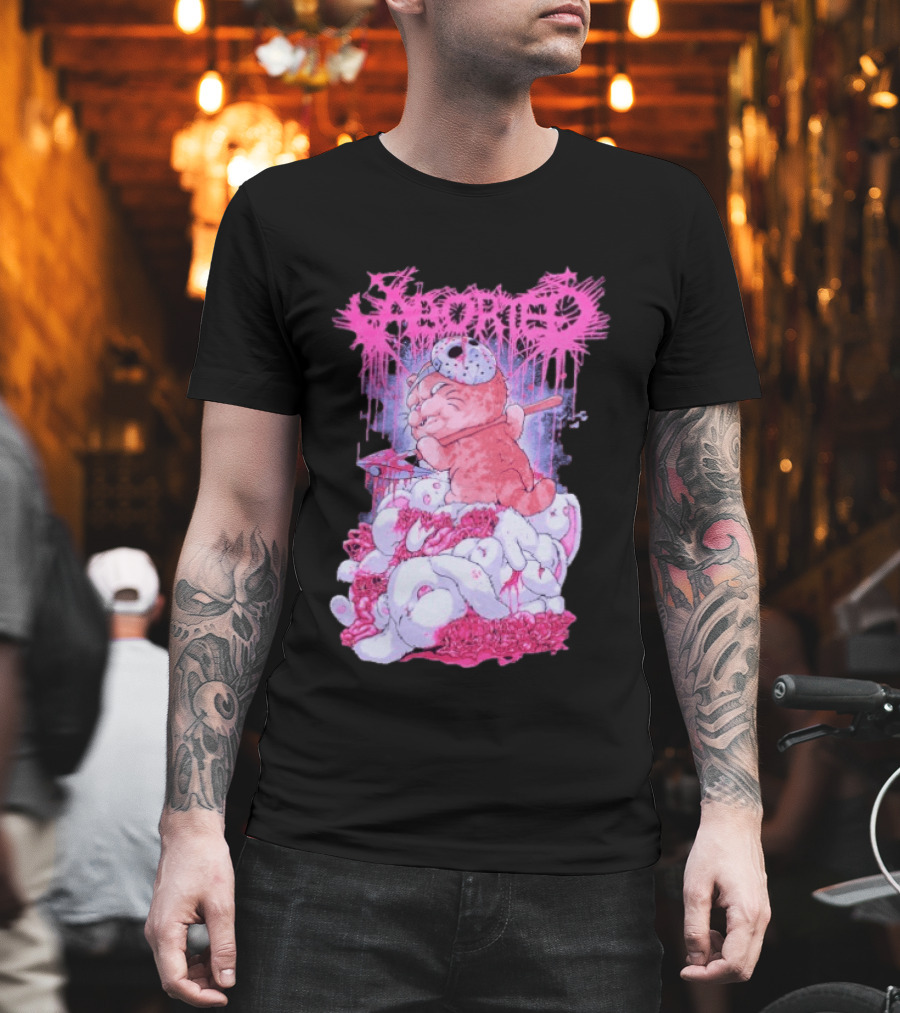 Aborted Murder Kitty Masked Plush With Axe Bunny Pile T-Shirt