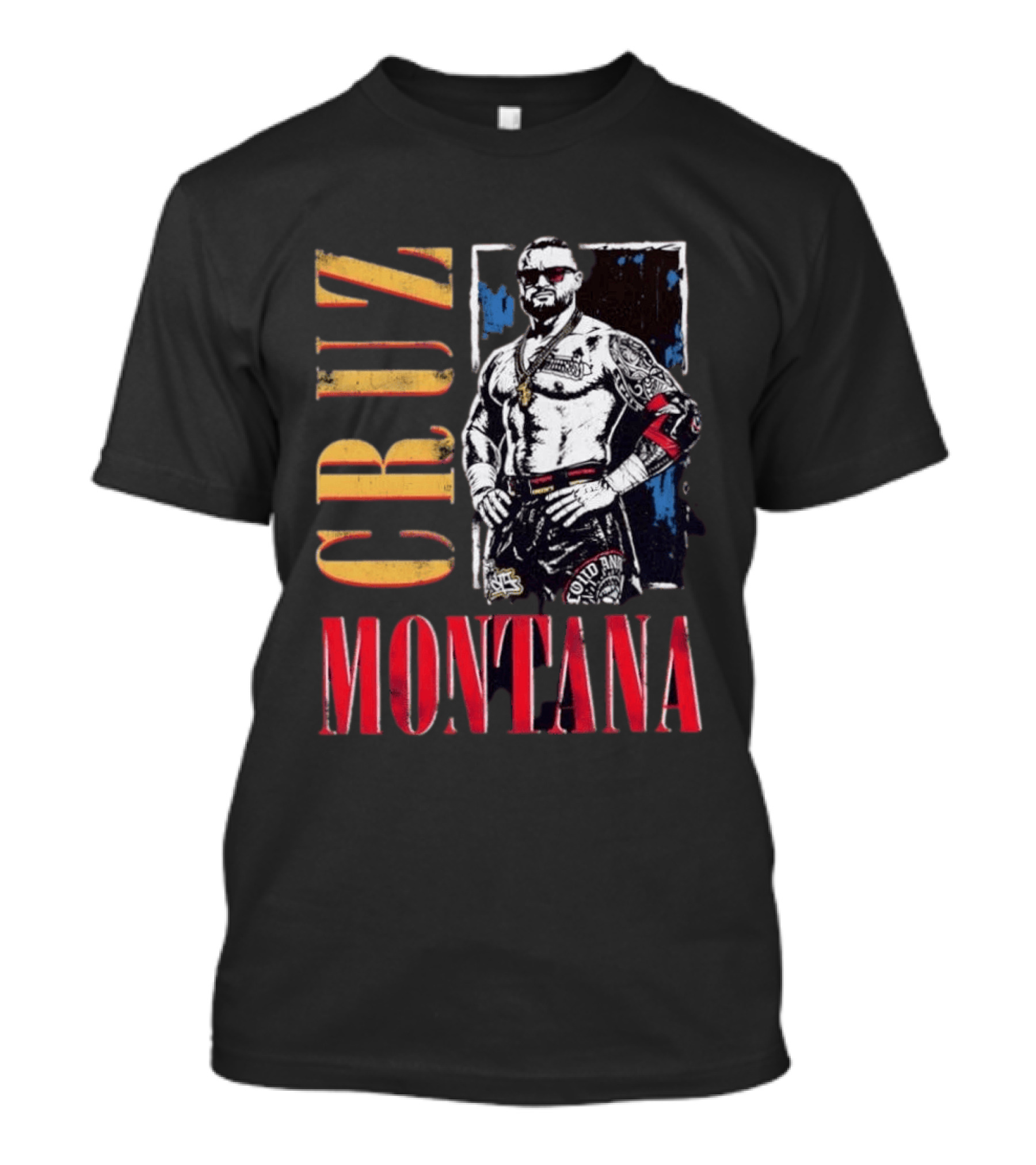 Cruz Montana WWE NXT Wrestling Solid T-Shirt